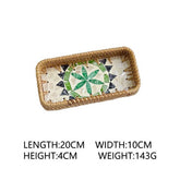 RATTAN COLORFUL SHELL CREATIVE HANDMADE FRUIT PLATE_CWMM4397