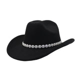 AUTUMN WINTER WOOL FEDORA HAT WESTERN COWBOY_CWAH04463