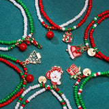SANTA CLAUS OIL DROP BEADED BRACELET_CWAJE2401