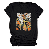 Women Summer Tee ??Flor Casual Round Neck_Cwtts1500