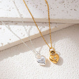 CREATIVE STAINLESS STEEL LOVE LOCK NECKLACE_CWMM5708