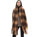 COFFEE MELANGE SCARF THICK WINTER SHAWL WRAP_CWASC0881