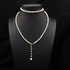 HIGH GRADE FRESHWATER PEARL SWEATER NECKLACE_CWAJE3889