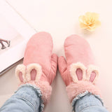 Women'S Winter Cute Thick Fleece Warm Gloves_Cwag0270