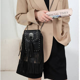 Cwab4543_Rivet Tassel Chain Shoulder Crossbody Bag