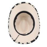 COLORBLOCK COW PATTERN WOOL WIDE BRIM JAZZ HAT_CWAH2550
