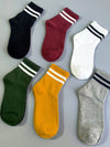 2 STRIPE COTTON MID SOCKS FOR WOMEN WHOLESALE_CWMS070