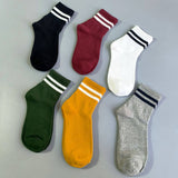 2 STRIPE COTTON MID SOCKS FOR WOMEN WHOLESALE_CWMS070
