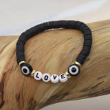 COLORFUL POLYMER CLAY LETTER BEADED BRACELET_CWMM3570