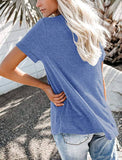 Versatile V-Neck Short-Sleeved Loose T-Shirt_Cwtbls02472
