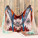 Women Canvas Ethnic Travel Tassel Bags_Cwab0560