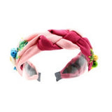 Hand-Embroidered Dual Flower Bouquet Headband_Cwmm6115