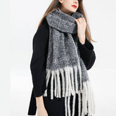 Wool Knit Scarfthick Long Solid Winter Wrap_Cwasc0166