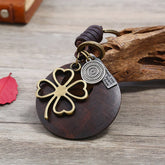 CREATIVE LOVE GRASS WOVEN LEATHER KEYCHAIN_CWMM4713
