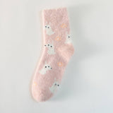 MID TUBE WINTER WARM CUTE PLUSH SNOW SOCKS_CWMS0791