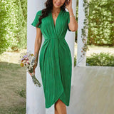 Water Ripple Knit Sleeveless Dress_Cwdmd1538