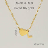 18K GOLD HEART LETTER PENDANT NECKLACE_CWAJE0692