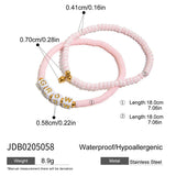 SWEET BLUE BEADED BRACELET IN 18K GOLD STEEL_CWAJE4800