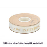 GOLD STAMPED THREADED RIBBON DIY BOW RIBBON_CWMM5778
