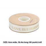 GOLD STAMPED THREADED RIBBON DIY BOW RIBBON_CWMM5778