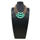 CRYSTAL ACRYLIC COLORFUL BEADS MULTI LAYER NECKLACE_CWMM4908