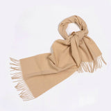100% WOOL SIMPLE SOLID COLOR SCARF UNISEX_CWASC2296