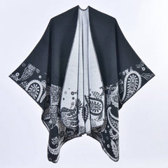 Vintage Cashew Flower Thick Warm Shawl_Cwasc0946