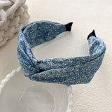 DENIM STARRY PUFF HEADBAND WITH VOLUME SPONGE_CWAHA2832