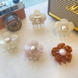 FLORAL HAIR CLIP PEARL AND RHINESTONE PETAL CLIP_CWASC1606