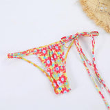 2024 NEW PRINTED FLORAL COLOR BLOCK SPLIT SWIMSUIT_CWMW0253