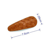 MINIMALIST BOHO WOVEN PU LEATHER SIDE HAIR CLIP_CWAHA6360