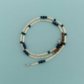 LONG CLASP PURSE WITH SINGLE BEAD CHAIN STRAP_CWMM5068