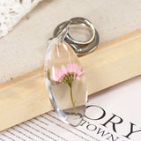 NEW DRIED FLOWER SPECIMEN CAR KEYCHAIN PENDANT_CWMM3713