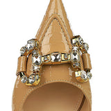 Women Metal Rhinestone Buckle High Heels
