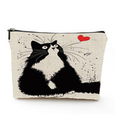 Women Linen Waterproof Zipper Cosmetic Bag_Cwab2246