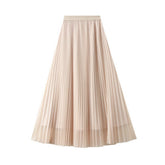 MESH SKIRT ALINE PLEATEDSKIRT MIDLENGTH TULLESKIRT_CWBMS0310