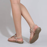 NEW COLOR DIAMOND BEACH ROUND TOE FLAT SHOES_CWSHS0650