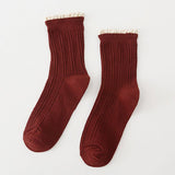 AUTUMN AND WINTER COLLEGE STYLE MID TUBE SOCKS_CWMS0980