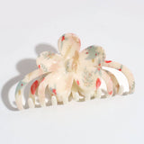 ELEGANT FLORAL HAIR CLAW CHIC DAILY BUN CLIP_CWAHA2247