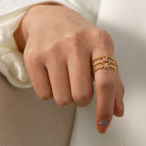 NATURAL STONE LUXURY FASHIONABLE NON FADING RING_CWAJE1385