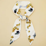 FLORAL LETTER PRINT SCARF HEADBAND BAG STRAP_CWASC0061