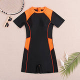 COLORBLOCK BOXER CONSERVATIVE ONE PIECE SWIMSUIT_CWMW0302