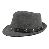 NEW AUTUMN HIP HOP SKULL RIVET BELT JAZZ HAT_CWAH1912