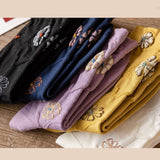 Three-Dimensional Relief Flower Mid-Tube Socks_Cwms0416