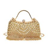 RHINESTONE CLUTCH BAG TASSEL LADY EVENING BAG_CWAB3251