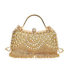 RHINESTONE CLUTCH BAG TASSEL LADY EVENING BAG_CWAB3251