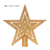 19CM GLITTER HOLLOW CHRISTMAS TREE TOPPER_CWMM9900