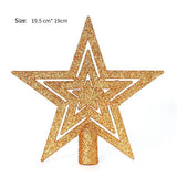 19CM GLITTER HOLLOW CHRISTMAS TREE TOPPER_CWMM9900