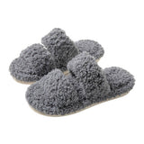 HOME CURLY INDOOR OPEN FUR SLIPPERS_CWSHS0825