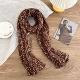 Wrinkled Floral Cotton Linen Scarf Wrap_Cwasc02975